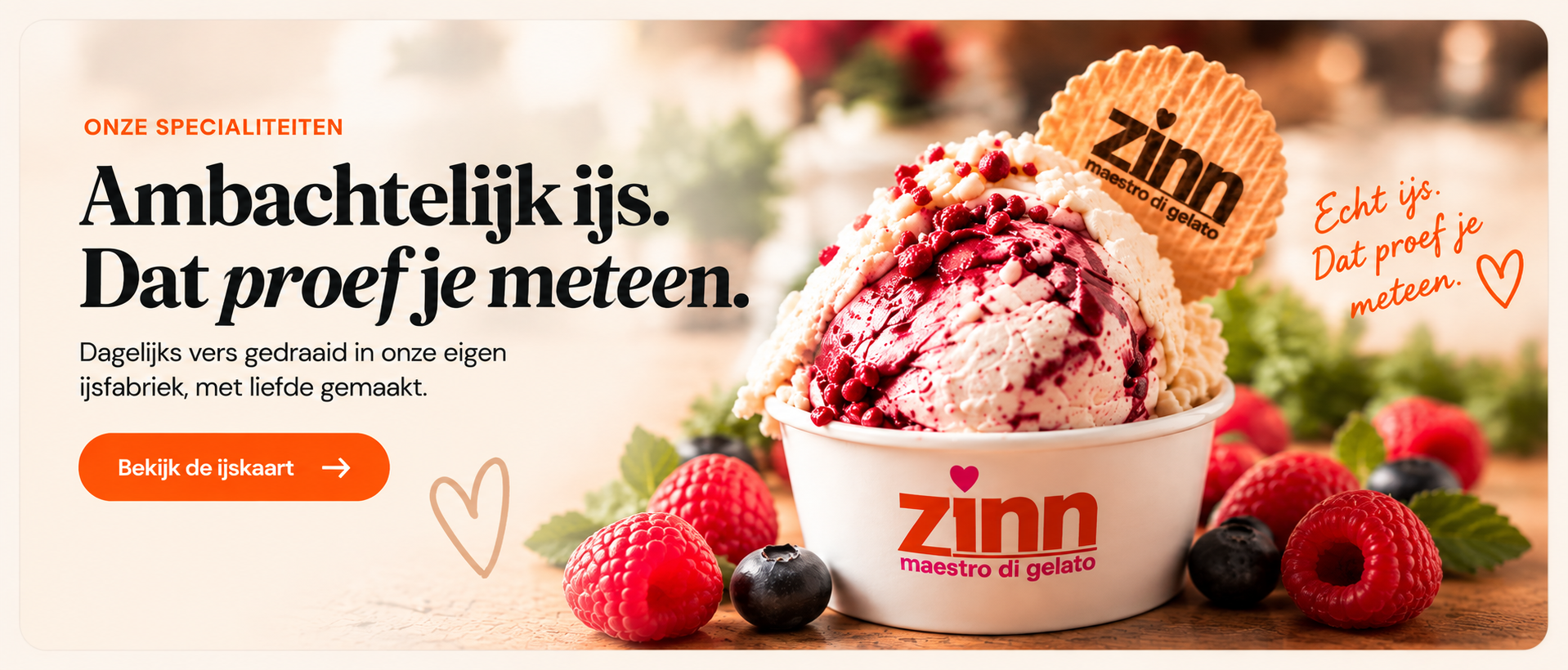 Ambachtelijk ijs - bekijk de ijskaart